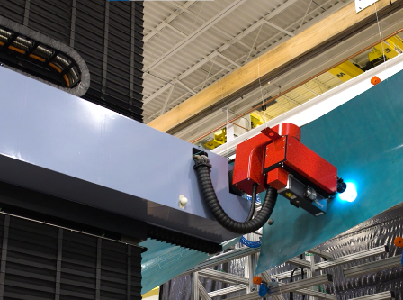 Lidar scanning of composite part before laser scribing